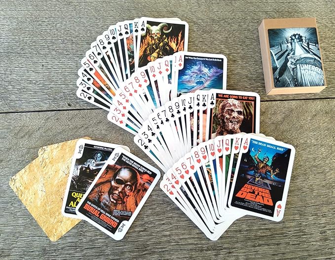 Zombies Playing Cards (Poker Deck 54 Cards All Different) Vintage Trash Horror Thriller Movie Posters