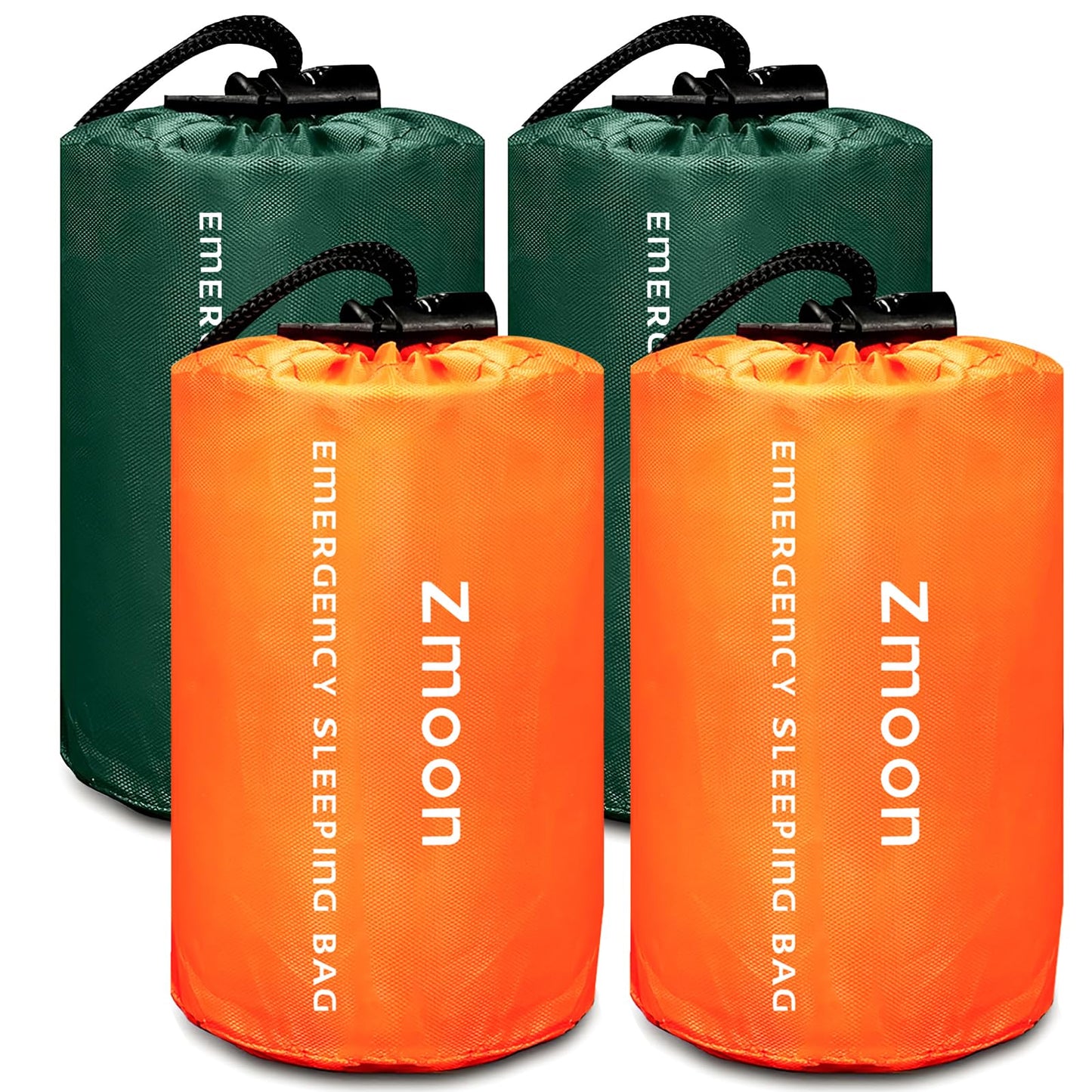 Zmoon Emergency Sleeping Bags 4 Pack Portable Waterproof Thermal Bivy Sacks