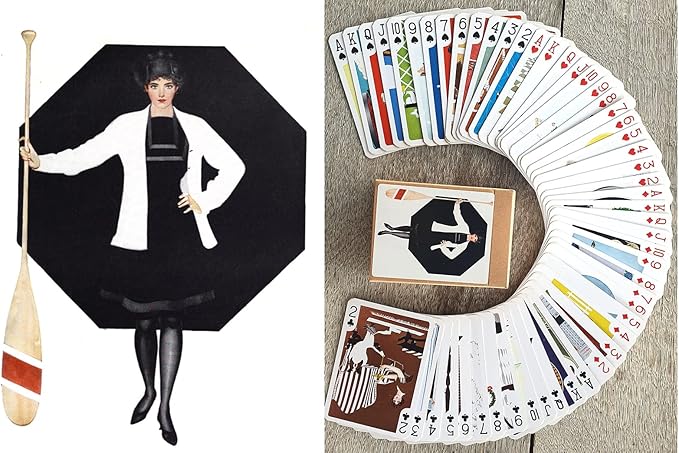 Art Deco Lady Playing Cards (Poker Deck 54 Cards All Different) Art Deco Lady Portrait by Coles Phillips Vintage Posters