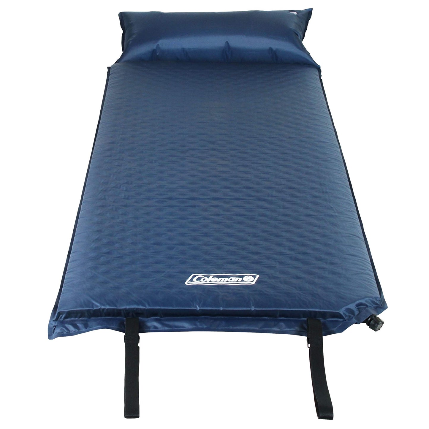 Coleman Self-Inflating Sleeping Pad with Pillow, Lightweight Inflatable Camp Pad with Extra Support