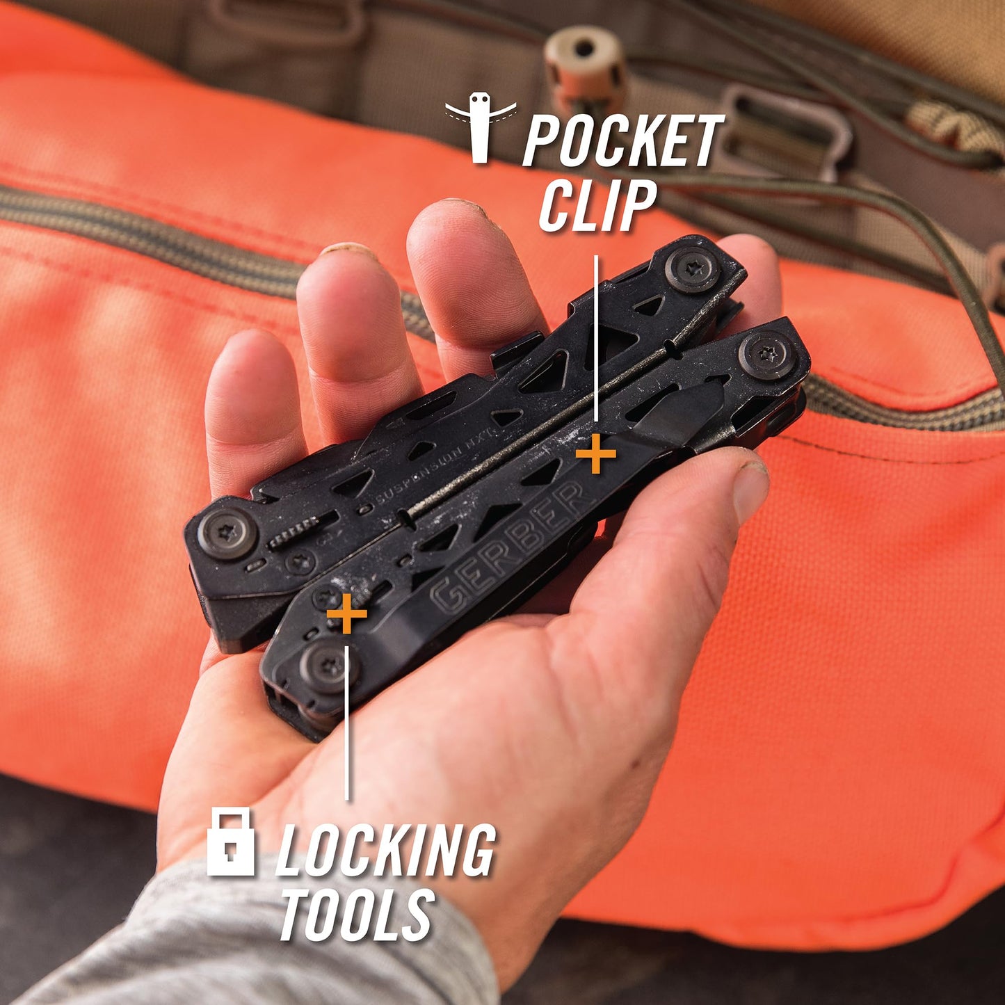 Gerber Suspension NXT 15-in-1 EDC Multitool, Pliers w/ Pocket Knife, Black