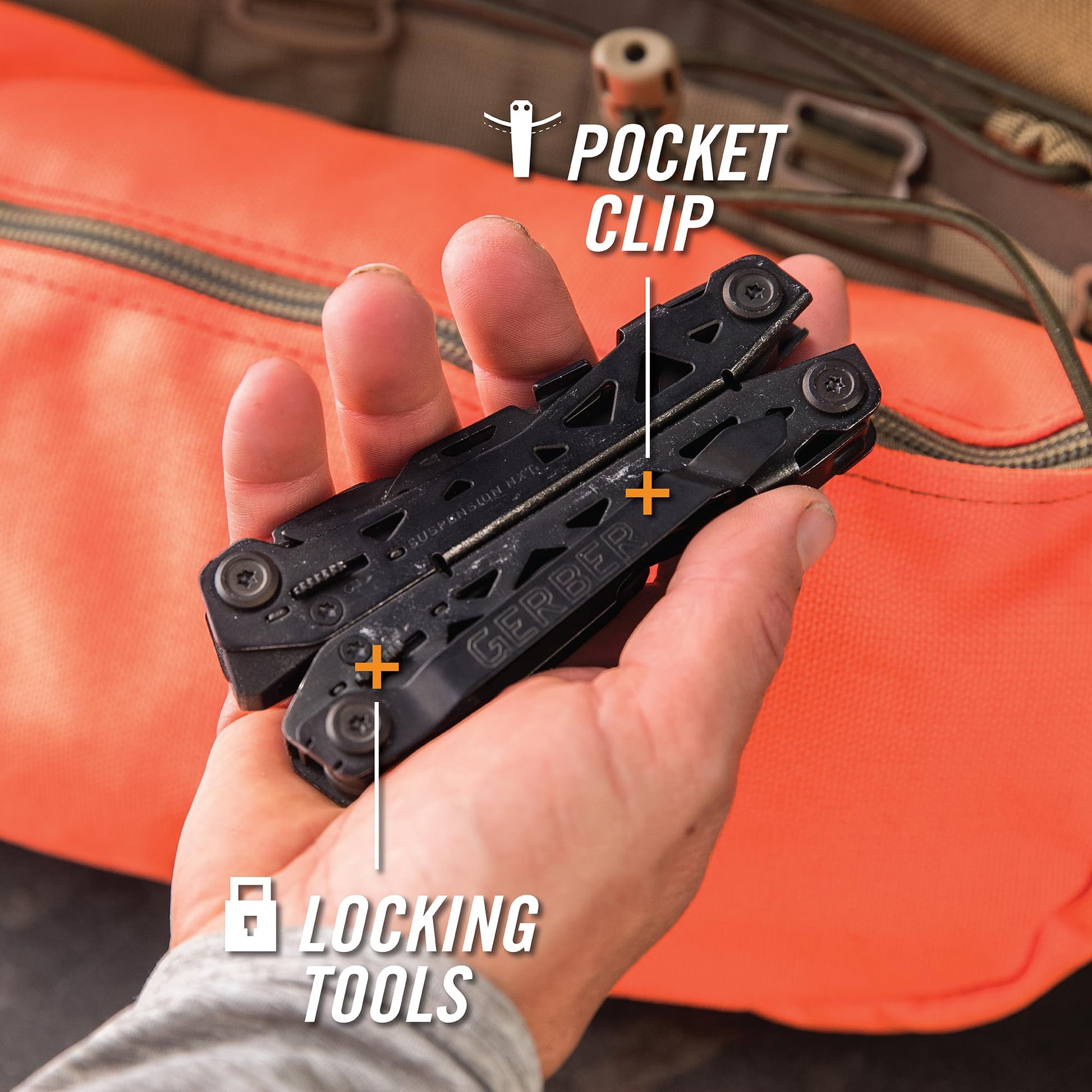 Gerber Suspension NXT 15-in-1 EDC Multitool, Pliers w/ Pocket Knife, Black