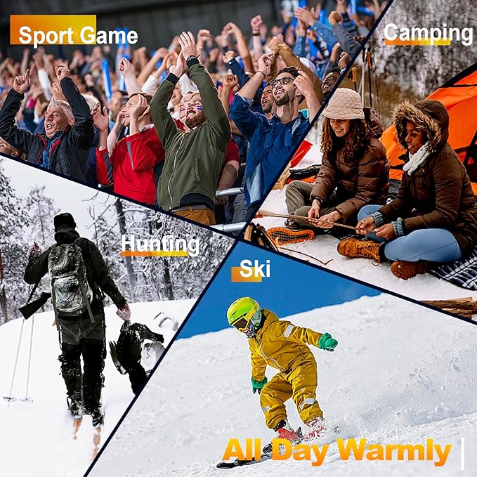 Hand Warmers Rechargeable - Electric Hand Warmers, Max 20 Hrs Warmth 4 Levels Heat Up to 131?? Dual-Side Heating Portable Reusable Pocket Heater 2 Pack for Raynauds, Hunting, Camping, Golf