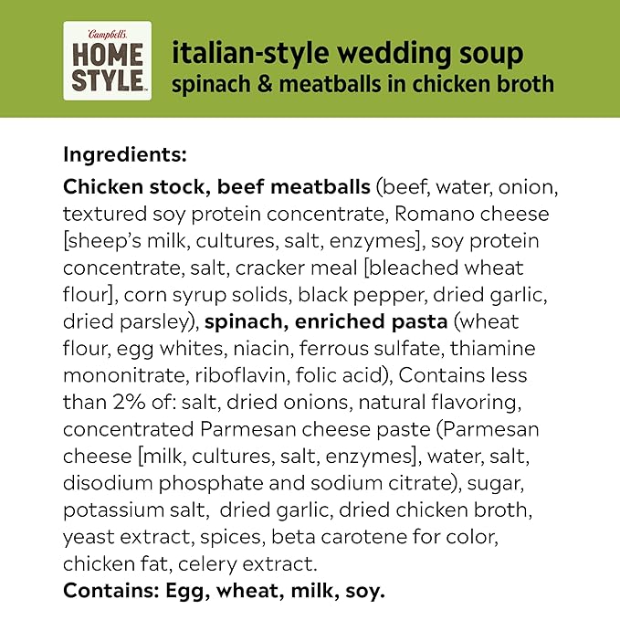 Campbell's Homestyle Italian Wedding Soup, 16.1 OZ Can (Pack of 4)