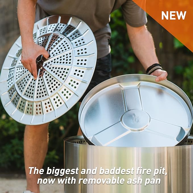 Solo Stove Yukon Big Yard Bundle 2.0 | Incl. Yukon Smokeless Fire Pit with Stand, Shelter, Shield, Portable for Wood Burning, Removable Ash Pan, Stainless Steel, H: 19.8in x Dia: 27in, 50.85lbs