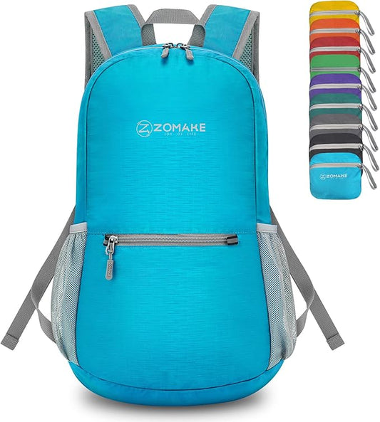ZOMAKE Ultra Lightweight Hiking Backpack 20L - Packable Small Backpacks Water Resistant Daypack for Women Men(Azure Blue)