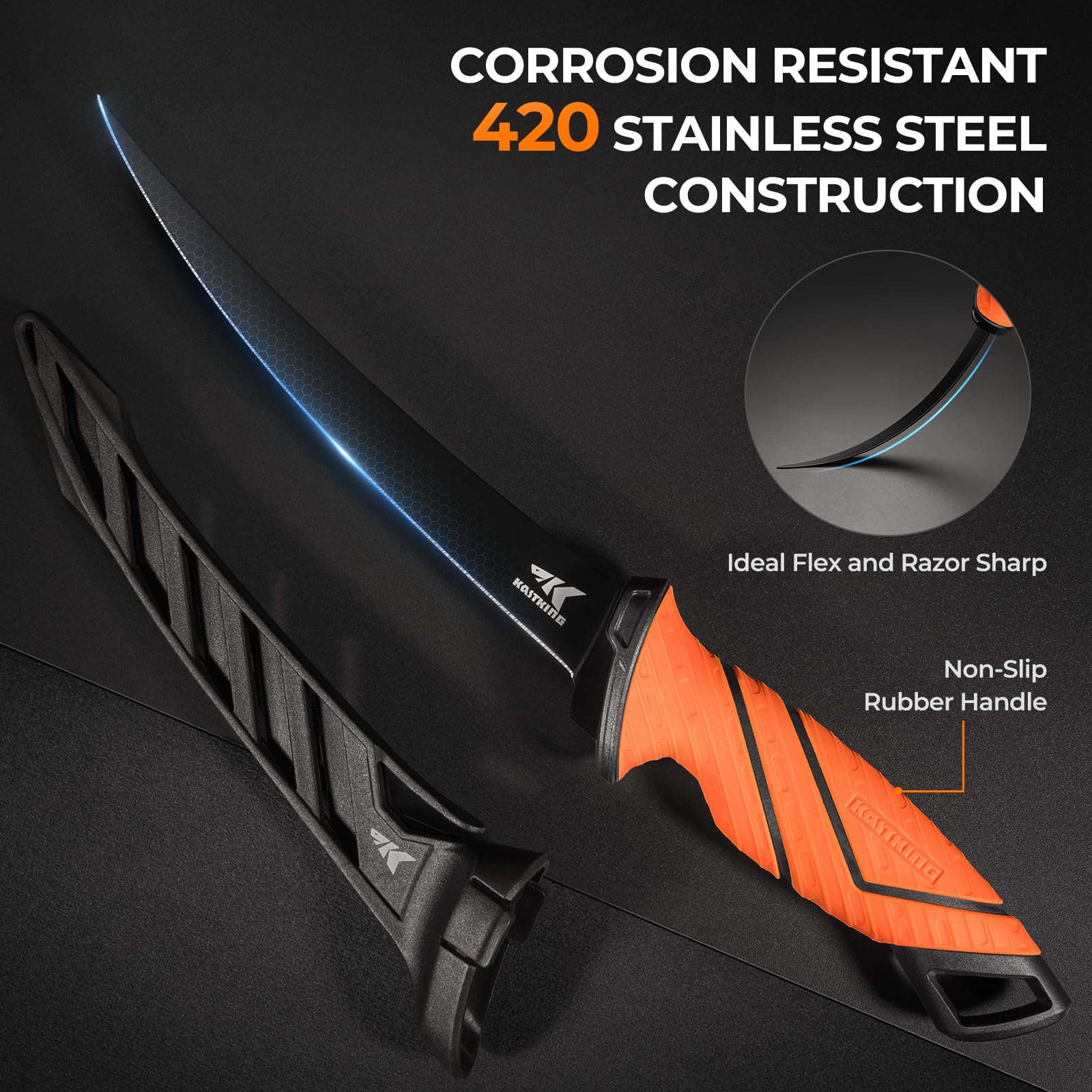 KastKing SteelStream 6pc Fishing Tool Kit, Fishing Gear