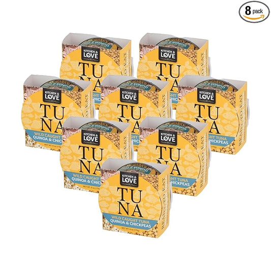 Kitchen & Love Wild Caught Tuna with Quinoa & Chickpeas in Olive Oil, 6 oz (Pack of 8)