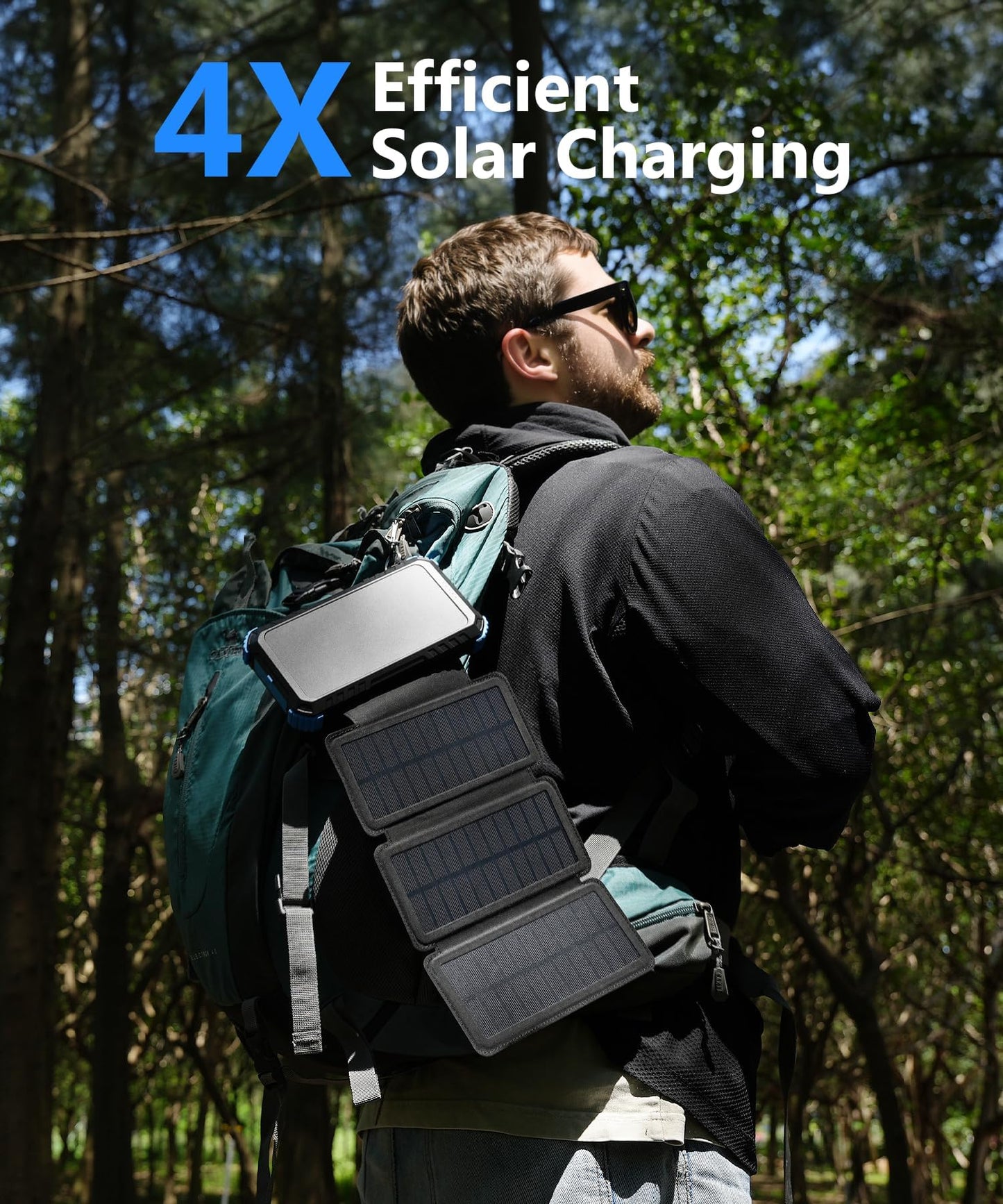 Solar Power Bank 20000mAh with 4 Panels