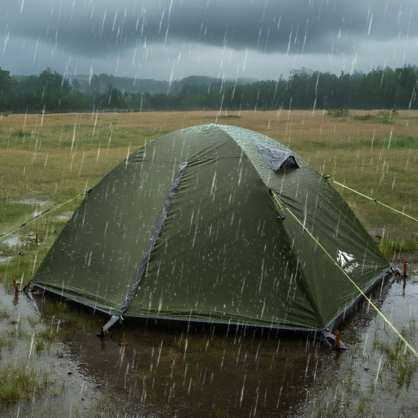 Night Cat 2-Persons Backpacking Tent: Waterproof Lightweight Camping Tent for Two People Hiking
