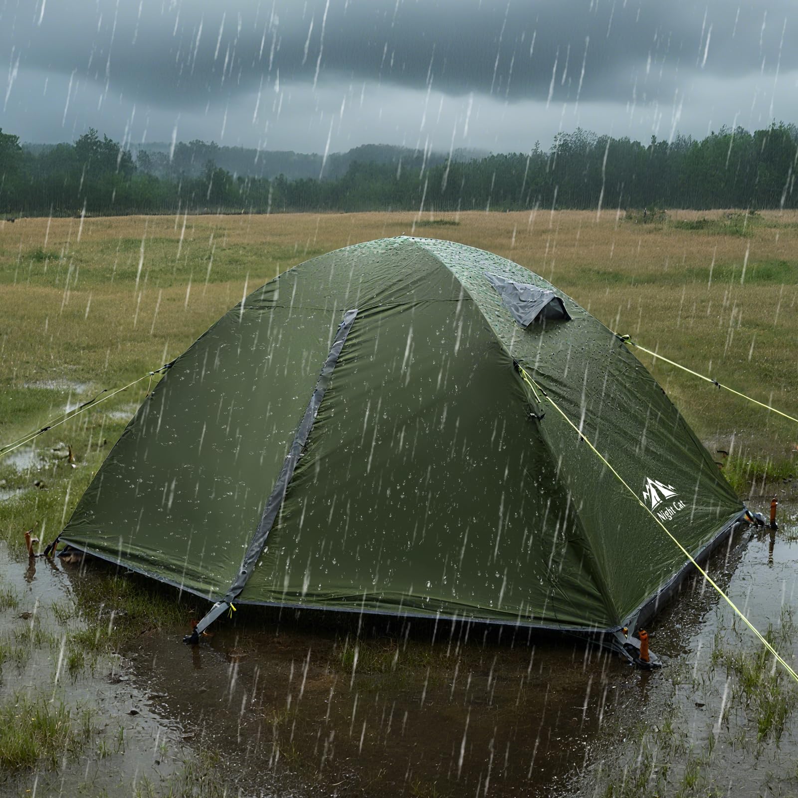 Night Cat 2-Persons Backpacking Tent: Waterproof Lightweight Camping Tent for Two People Hiking