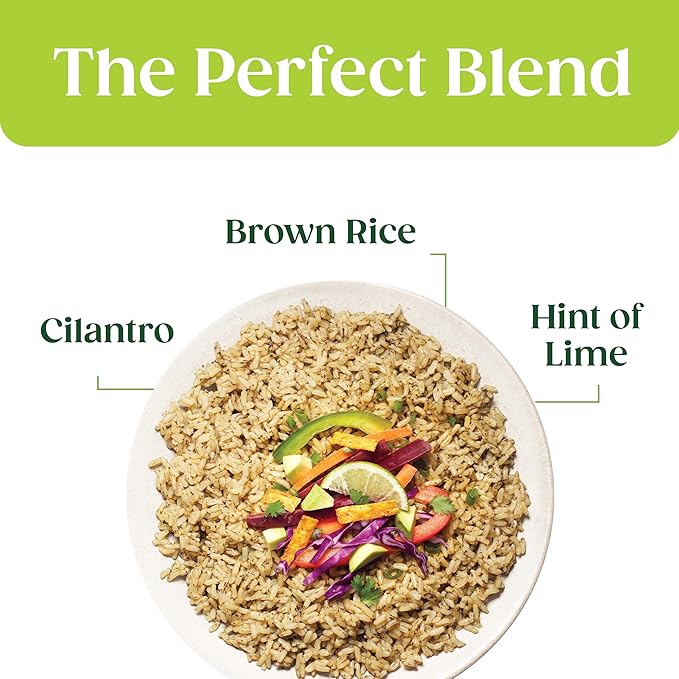 SEEDS OF CHANGE Organic Brown Jasmine Rice with Cilantro Lime, Organic Food, 8.5 oz Pouch (Pack of 12)