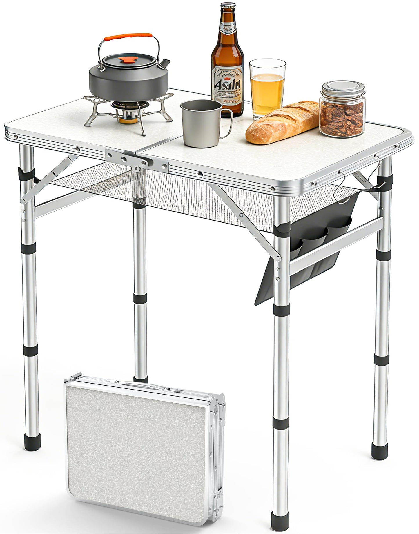 WildFinder Folding Camping Table, 2x1.3 FT Small Folding Table Portable