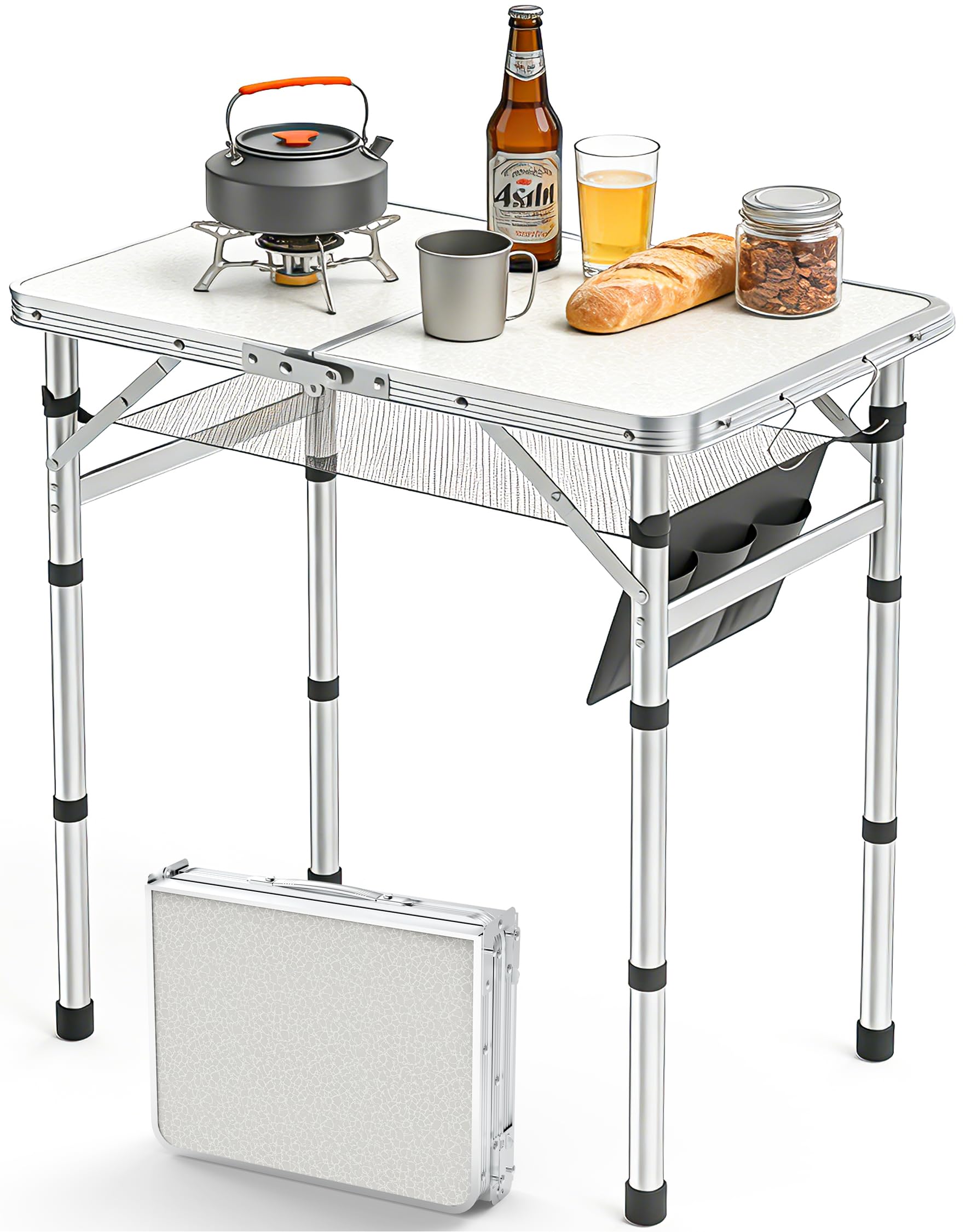 WildFinder Folding Camping Table, 2x1.3 FT Small Folding Table Portable