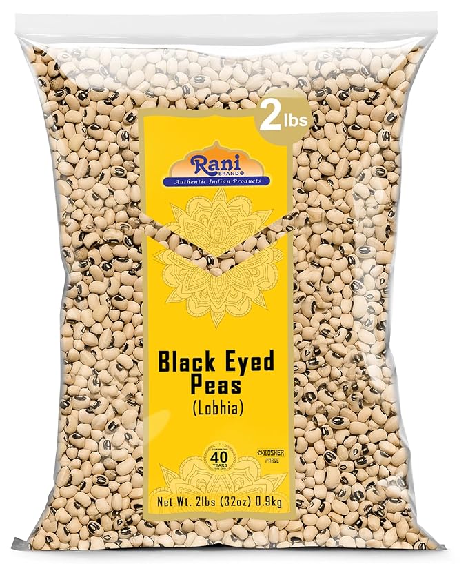 Rani Black Eyed Peas, Dried Cowpeas (Lobhia) 32oz (2lbs) 908g ~ All Natural | Vegan | Kosher | Gluten Friendly | Product of USA