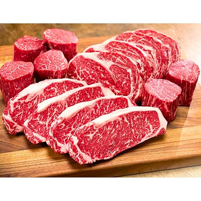 Today Gourmet Foods of NC - Angus Beef Steak Sampler (4-8oz Filet Mignon, 4-12oz NY Strips, 4-12oz Ribeyes) (American USDA Prime)