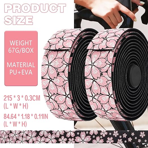 2pcs Bike Handlebar Tapes, Road Bicycle Bar Tape, Absorbent Bicycle Handle Bar Tape, Enhance Your Bicycle Handlebar Grip with These Bar Tape, Wrap Your Bike for an Awesome Comfortable Rid(YHHBlack)