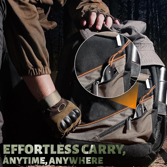 Pocket Knife for Men, Hunting knife with sheath, Damascus Steel Folding knife with Ebony Wood Handle, Survival EDC Knife for Fishing, Meat Cutting, Tactical Knife for Outdoor Camping Hiking