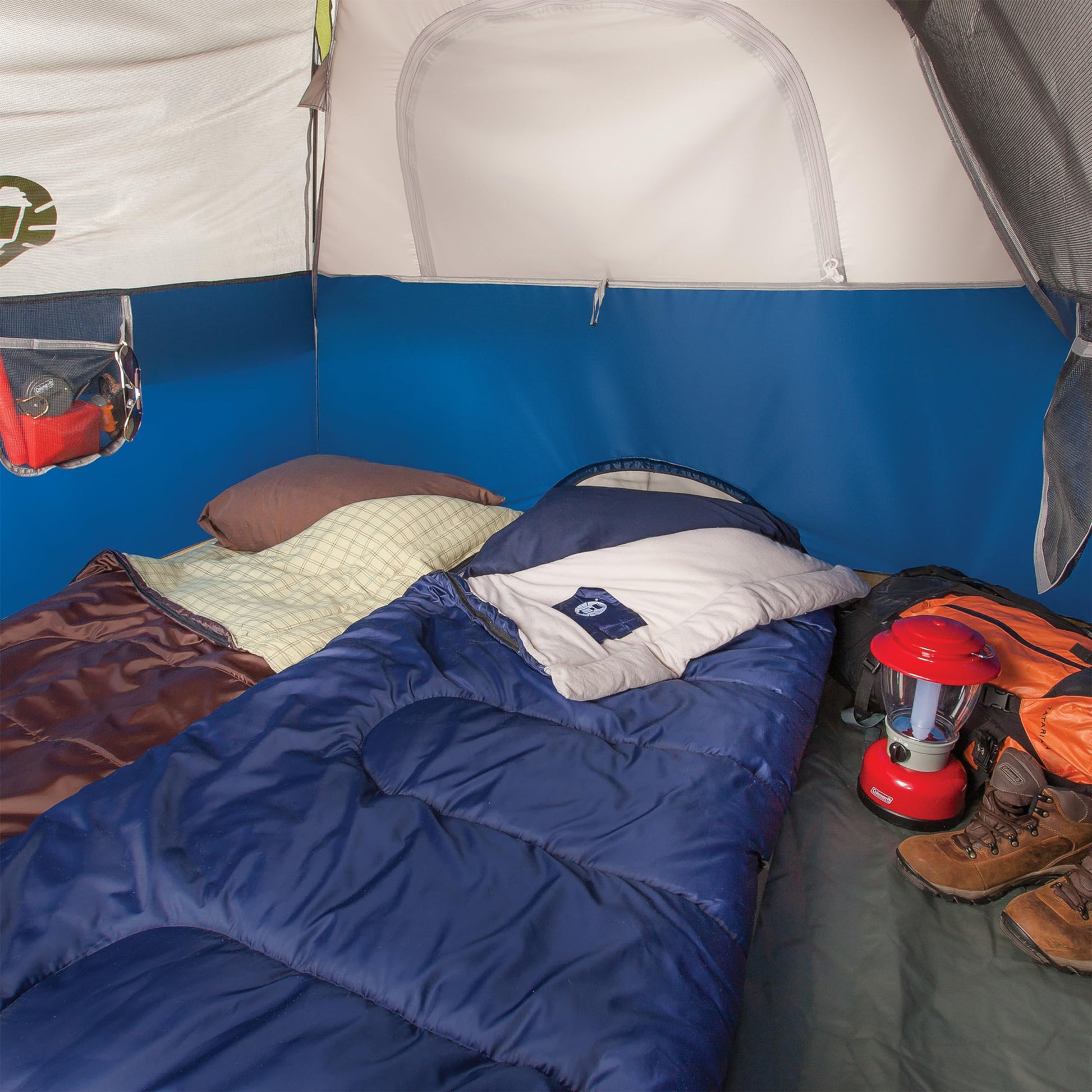 Coleman Brazos 20/30°F Adult Cool-Weather Sleeping Bag with No-Snag Zipper & Stuff Sack, Machine
