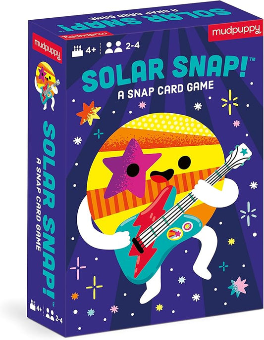 Mudpuppy Solar Snap! – Outer Space Version of Classic Kids Snap Card Game with Cute Illustrations of Planets for Children Ages 4 and Up, 2-4 Players