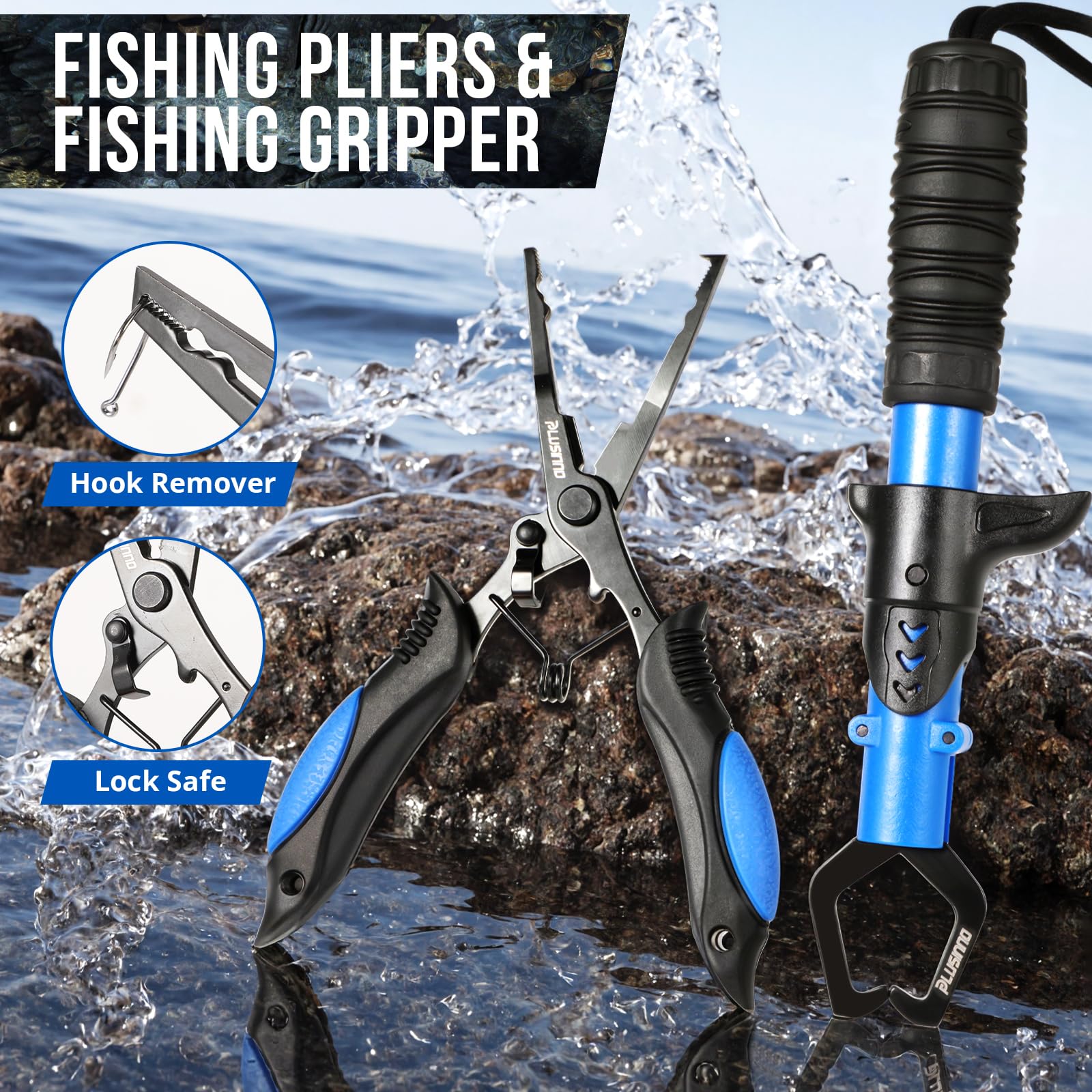 PLUSINNO Fishing Backpack with Tackle Boxes, Waterproof Fishing Sling Tackle Bag For Fishing Gear