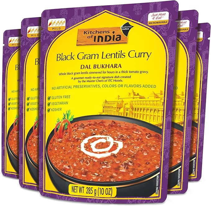 Kitchens Of India Ready To Eat Dal Bukhara, Black Gram Lentil Curry, 10-Ounce Boxes (Pack of 6)