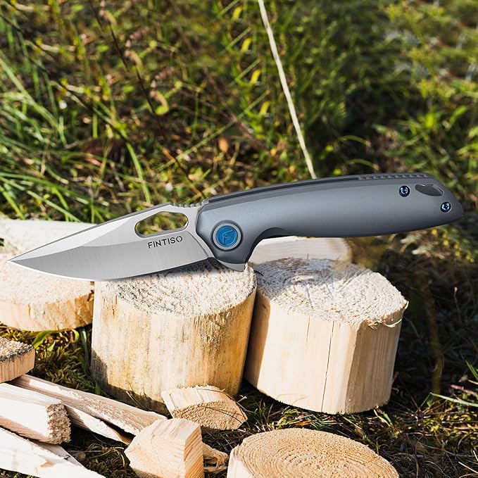 FINTISO Mini Pocket Knife 2.79" Small EDC Knife Premium Swedish 14C28N Blade, Folding Knife with 6061 Aluminum Alloy Handle, Camping Survival Hiking Knives, Best Gift for Men Women, Atlas Series