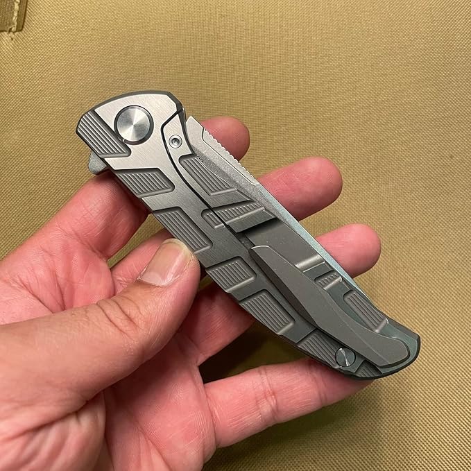 Customized Titanium Pocket knife Frame lock Folding knives M390 Blade with Titanium Handle Gift for Husband Son