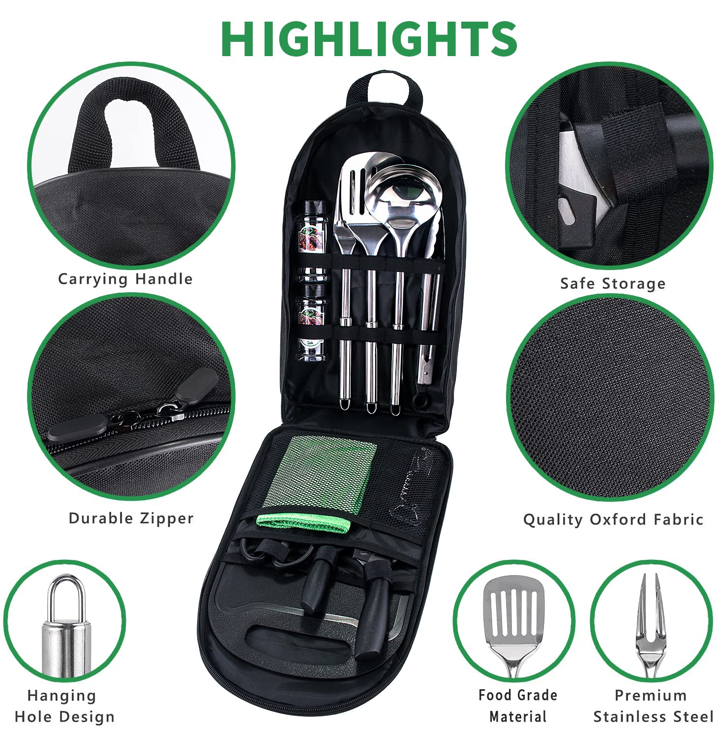 Pak Camp Cookware - Complete Kitchen Set for Camping & RV Trips, Includes Cookware, Utensils, and