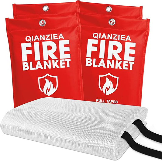 Fire Blanket,40"x40",Emergency Fire Blankets for Home and Kitchen,4 Pack