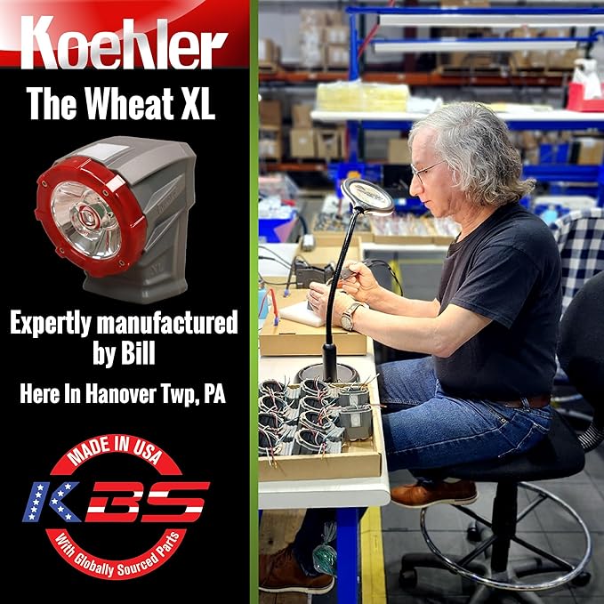 Koehler LI-8000-XL LED Cap Lamp ??MSHA Certified, 185 Lumens, Water & Drop Proof, Advanced LED Technology, Made in USA ??Ultimate Brightness & Safety for Mining