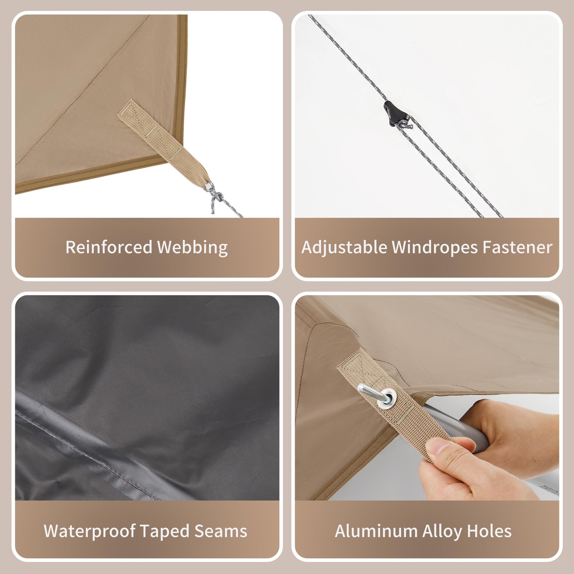 Naturehike Cloud Skies Camping Tent Tarp with Poles, Waterproof PU 18000mm+ Rain Shelter, Anti-UV