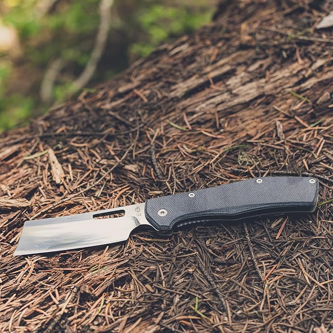 Gerber Gear Flatiron Folding Pocket Knife, EDC Stainless Steel Folding Knife with 3.6" Cleaver Blade and Pocket Clip