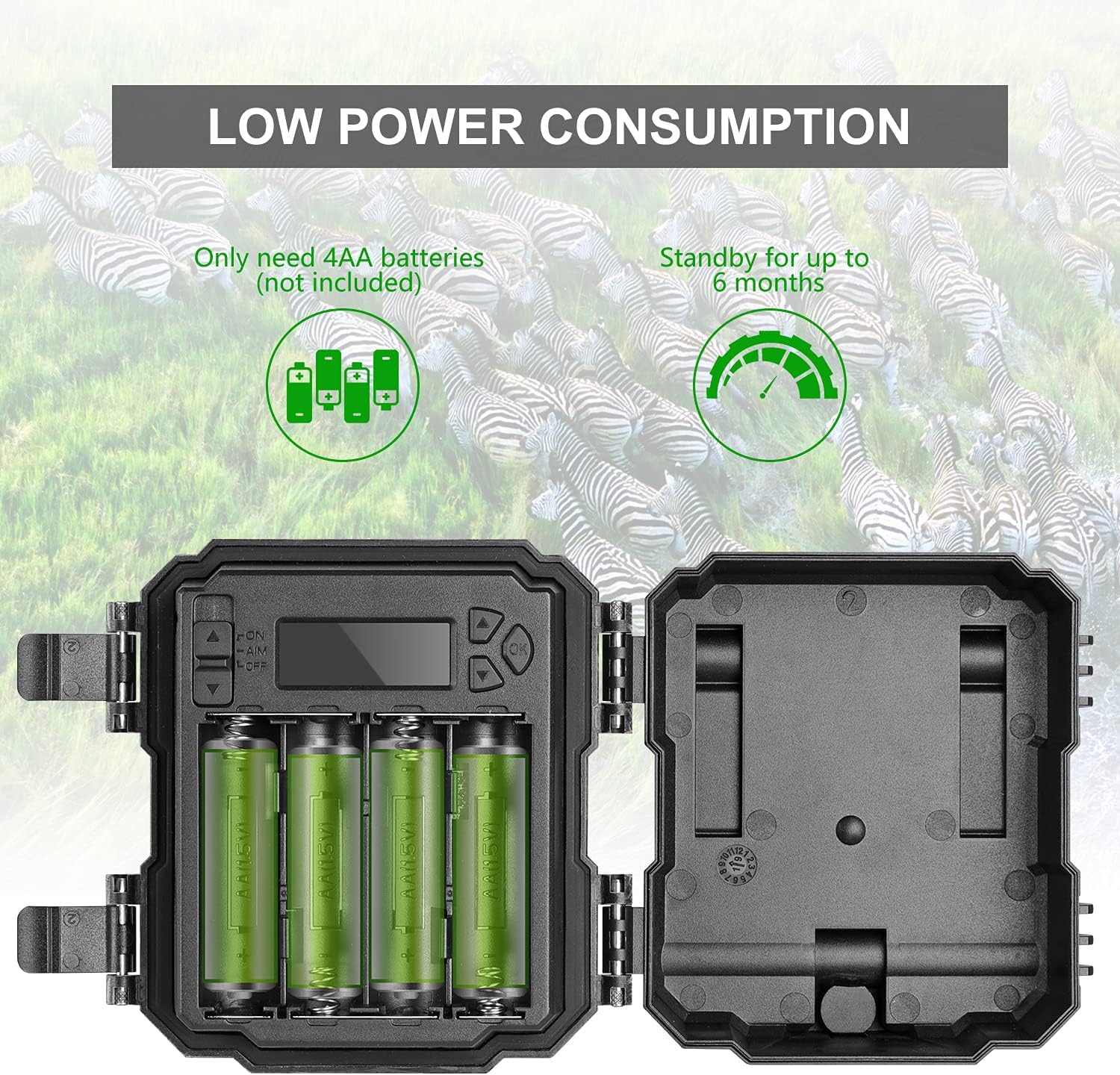 WOSPORTS Mini Trail Camera,24MP 1080P HD Game Camera Motion Activated with IR Night Vision