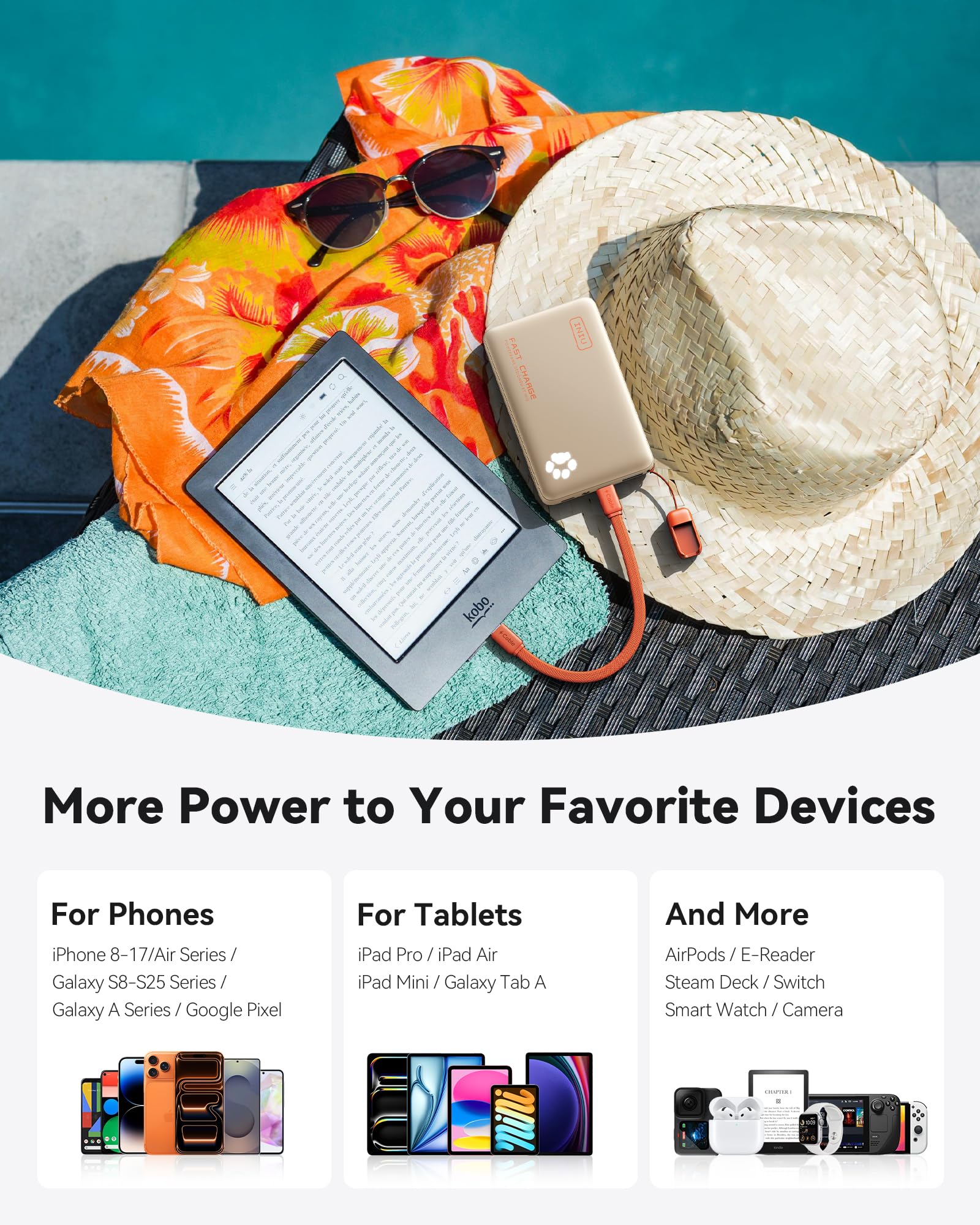 INIU 45W Fast Charging Portable Charger, Smaller 10000mAh Travel Power Bank