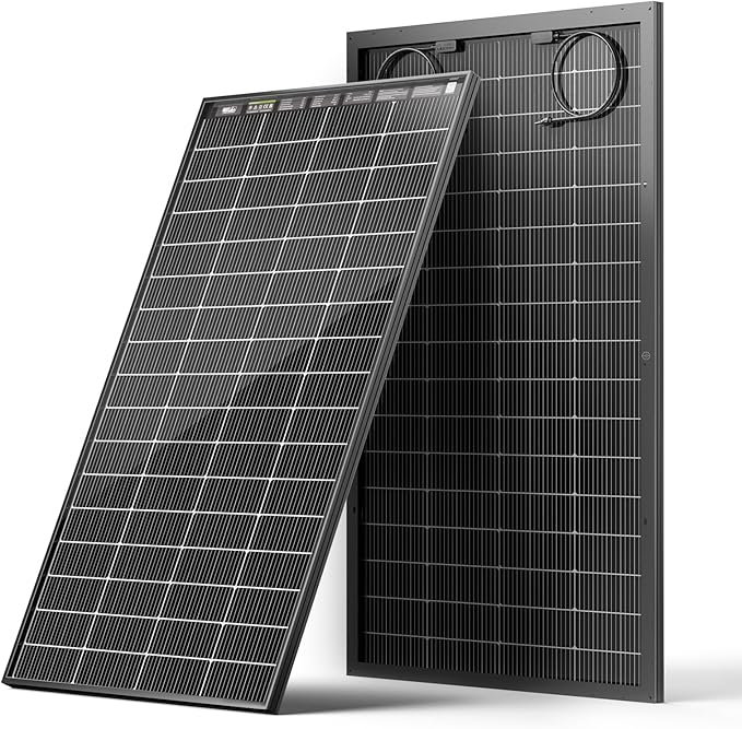 HQST N-Type 16BB 200 Watt Bifacial Solar Panel, with 25% Efficiency, Grade A+ Cells, IP65 Rating for RV, Trailer, Marine, Home Rooftop, Farm, Off Grid
