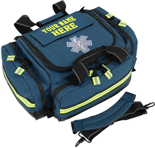 Lightning X Modular Large EMT Medic First Responder EMS Trauma Jump Bag w/Embroidered Name - Blue