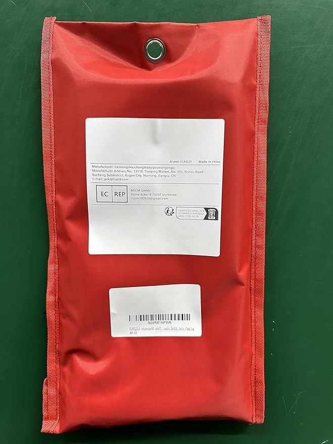 FLASLD Emergency Fire Blanket for Home, 40x40 Inch Fiberglass Fire Blankets Emergency for People, Fire Suppression Blanket for Kitchen, Fire Extinguisher for Home