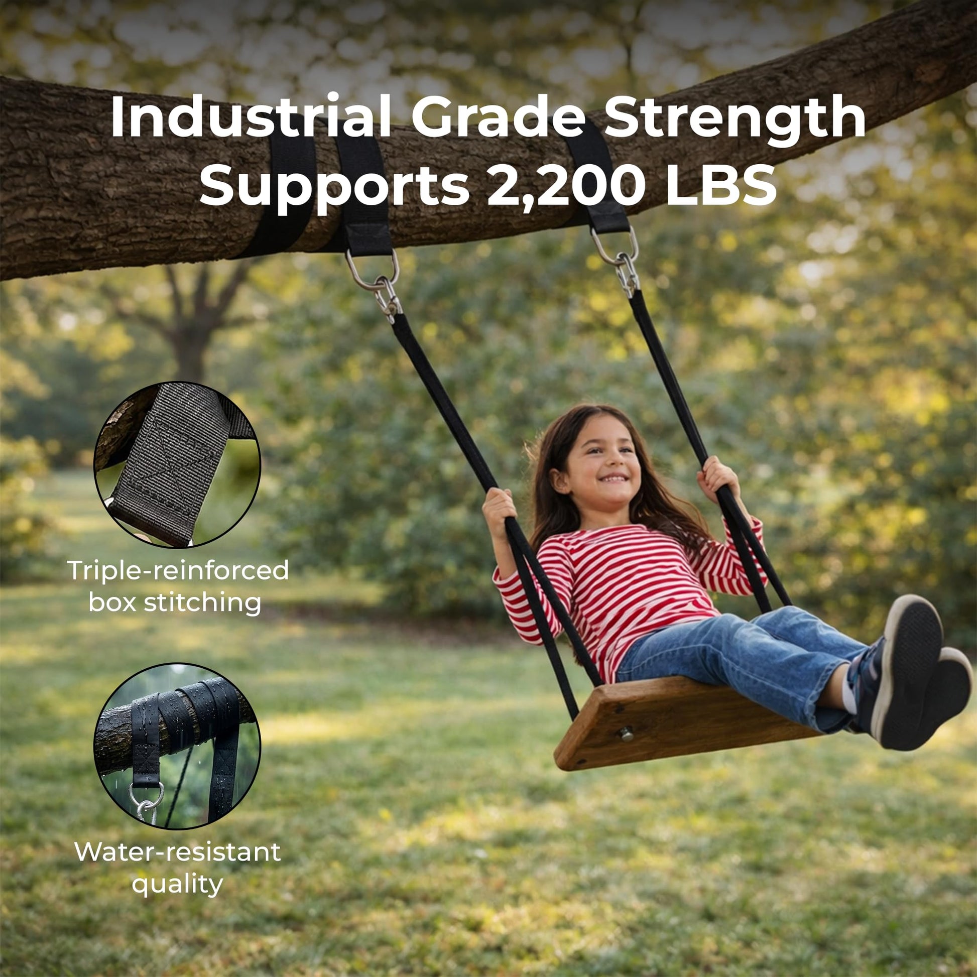 MalloMe Tree Swing Straps & Hammock Straps for Trees – Multi-Purpose Hanging Kit, Heavy Duty