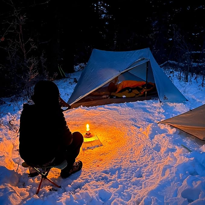 Fire-Maple Orange Camping Lantern Glass, Steel & Aluminum | Propane or Isobutane Fuel Canister Beautiful Lights | NO Mantles Needed | Propane Lanterns for Camping, Emergency Essential