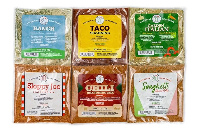 MySALT Sloppy Joe Sauce Mix 5 Pack ??Salt-Free Sloppy Joe Seasoning for Quick, Heart-Healthy Meals ??Classic Comfort Food Without the Sodium