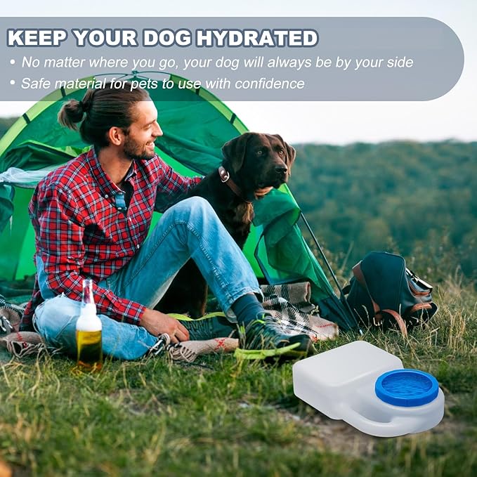 1 Pcs 3 Quart Dog Travel Water Bowl Portable Pet No Spill Water Bowl for Pet Dispenser for Small Large Dogs Cats Camping Hiking