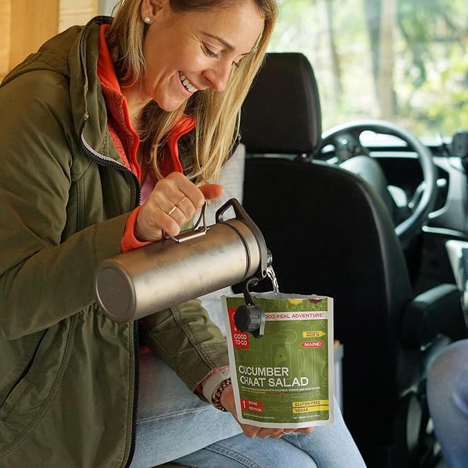 GOOD TO-GO Cucumber Chaat Salad Stove-Free??(6-Pack of Single Servings) | No Stove Required! Camping & Backpacking Food | Just Add Water Backpacking Meals | Good To-Go Dehydrated Meals Taste Better Than Freeze Dried Food