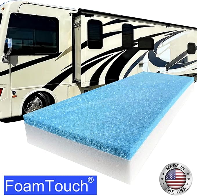 FoamTouch 4" Height x 36" Width x 84" Length Camper/RV bunk Mattress with Gel Memory Foam -No Cover