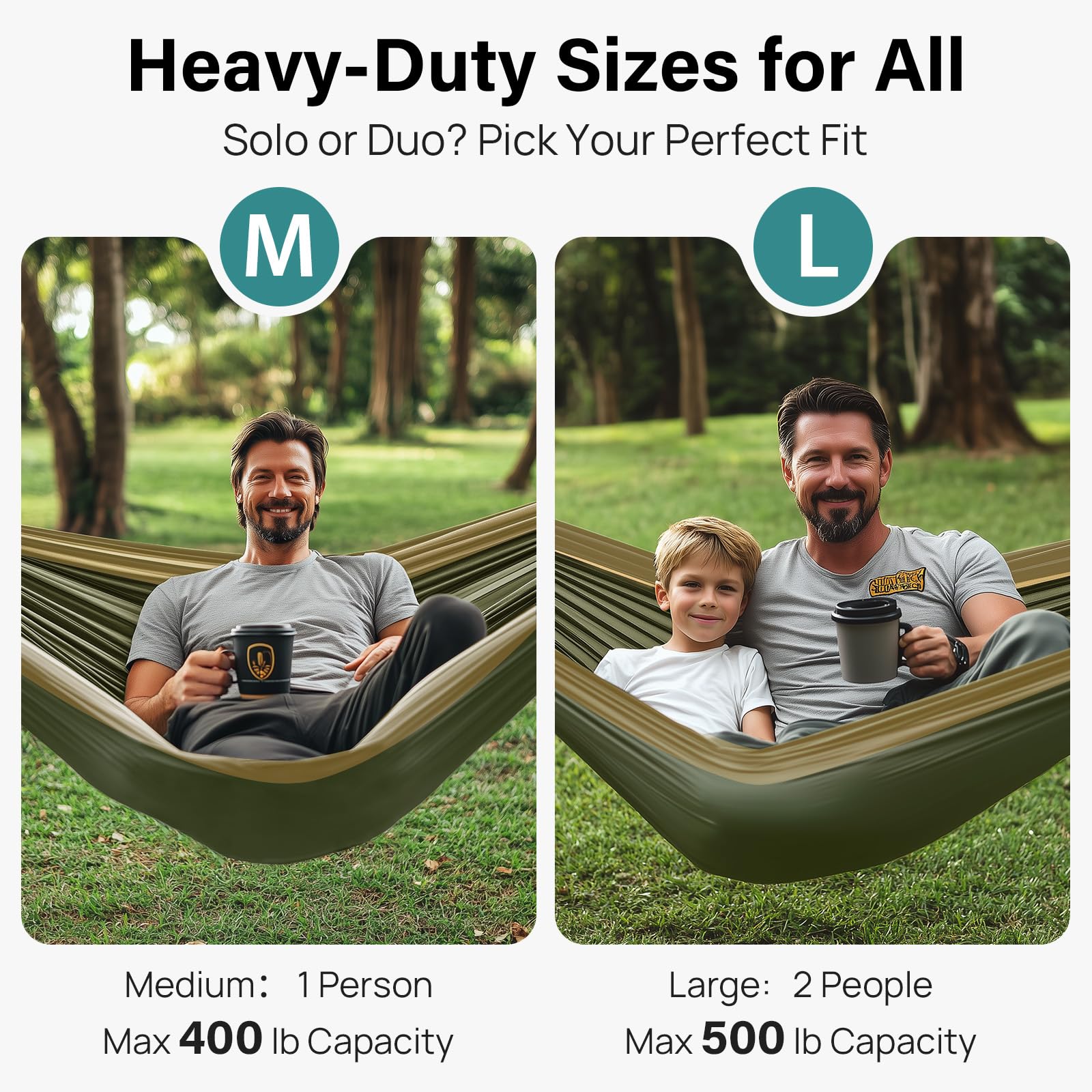 Kootek Camping Hammock 500lbs Capacity Outdoor Camping Essentials, Double