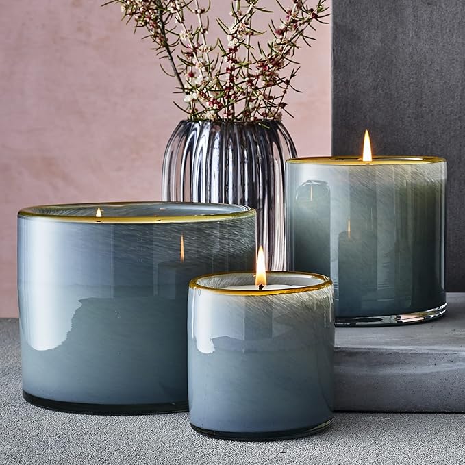 LAFCO New York Signature Candle, Sea & Dune - 15.5 oz - 90-Hour Burn Time - Reusable, Hand Blown