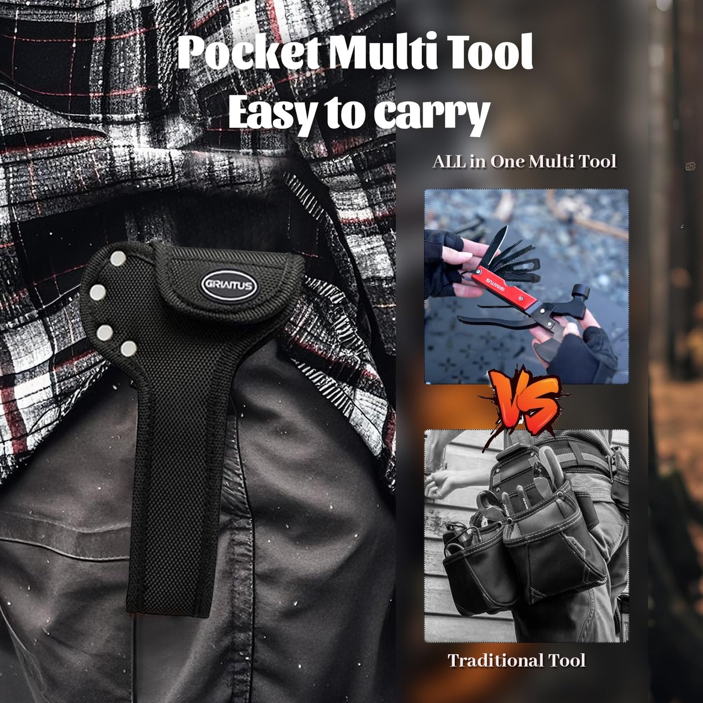 18 in 1 Multitool Camping Accessories Gifts for Men Survival Gear