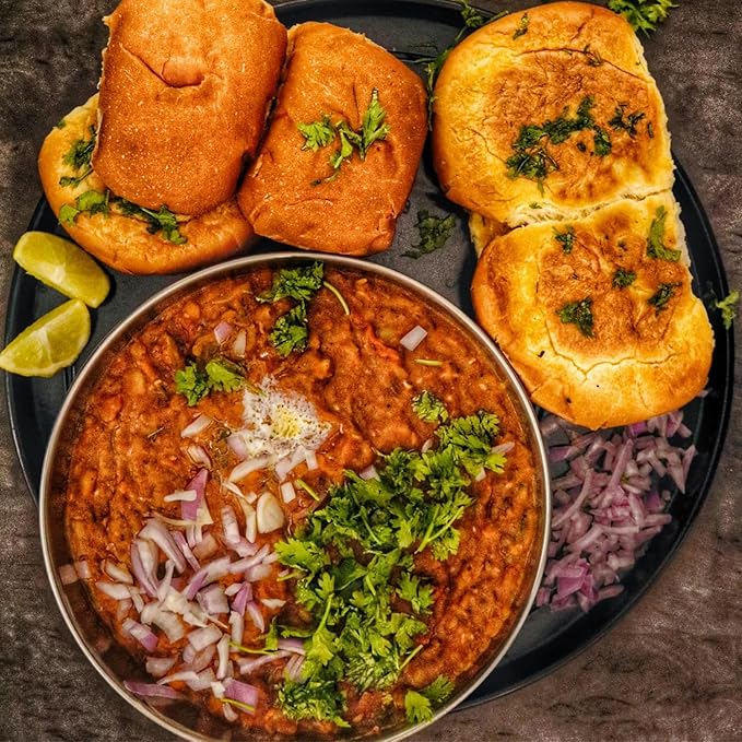 Ashoka Traditional Meals 1932, Vegan Mashed Vegetable Instant Curry, All-Natural, Ready to Eat Microwavable Meals, Bombay Pav Bhaji, Kosher Certified, Great for Hiking, No Preservatives, Pack of 1