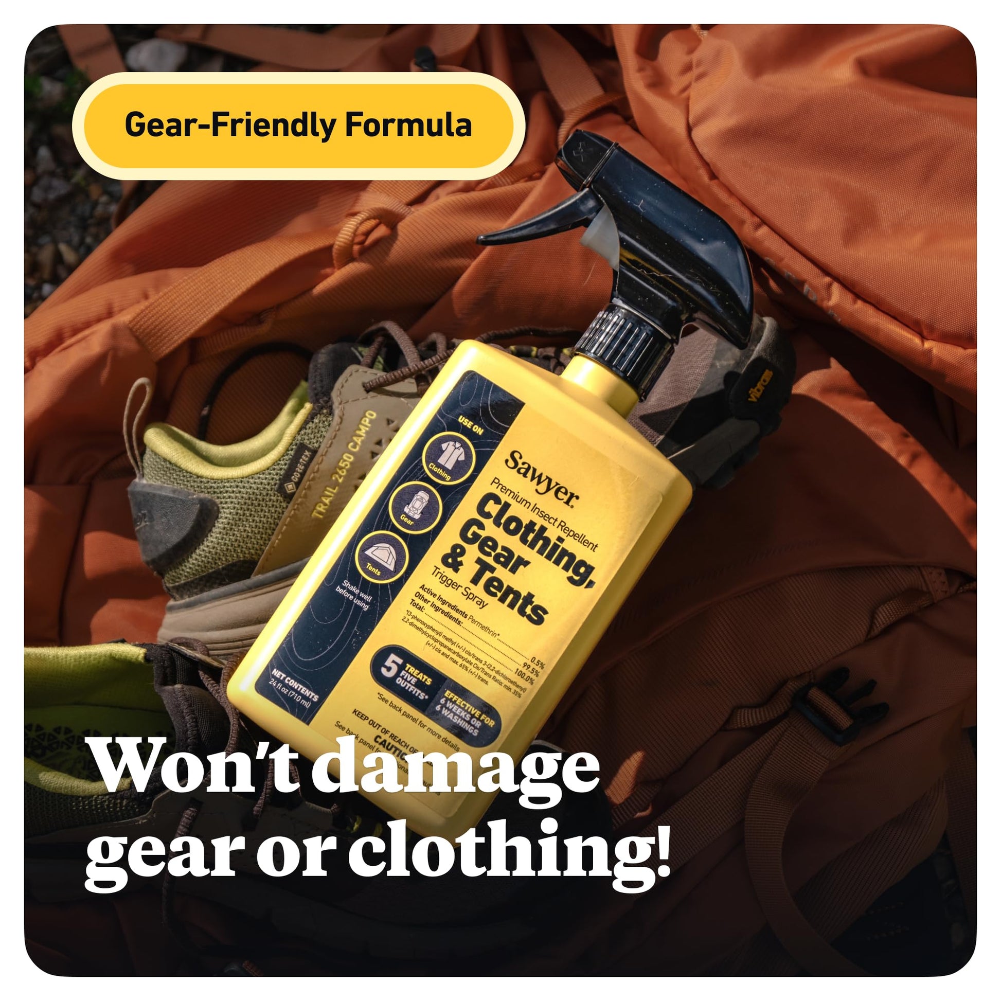 Sawyer Products SP6572 Twin Pack Premium Permethrin Clothing Insect Repellent Trigger Spray, 24