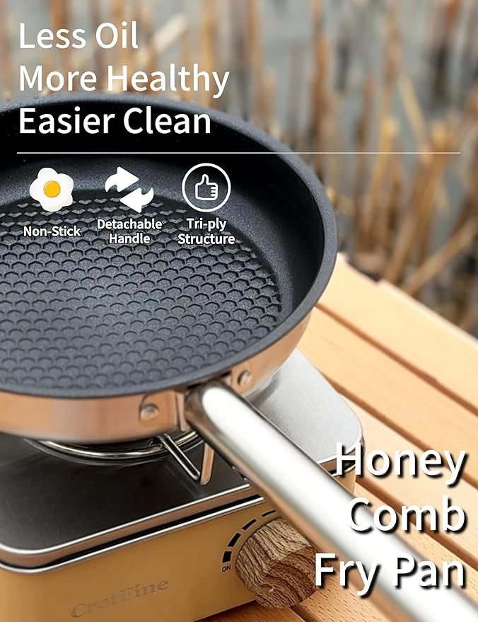 CampPro Camp Cooking Set for 4-8, Stainless Steel Camping Cookware Set, Camping Equipment with Carring Bag, Camping Pots and Pans Set for Campfire Cooking & RV & Backyard Picnic